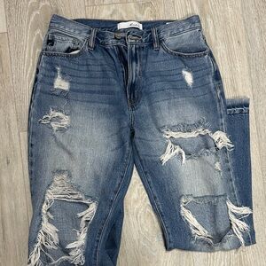 KanCan Blue Distressed Boyfriend Jeans